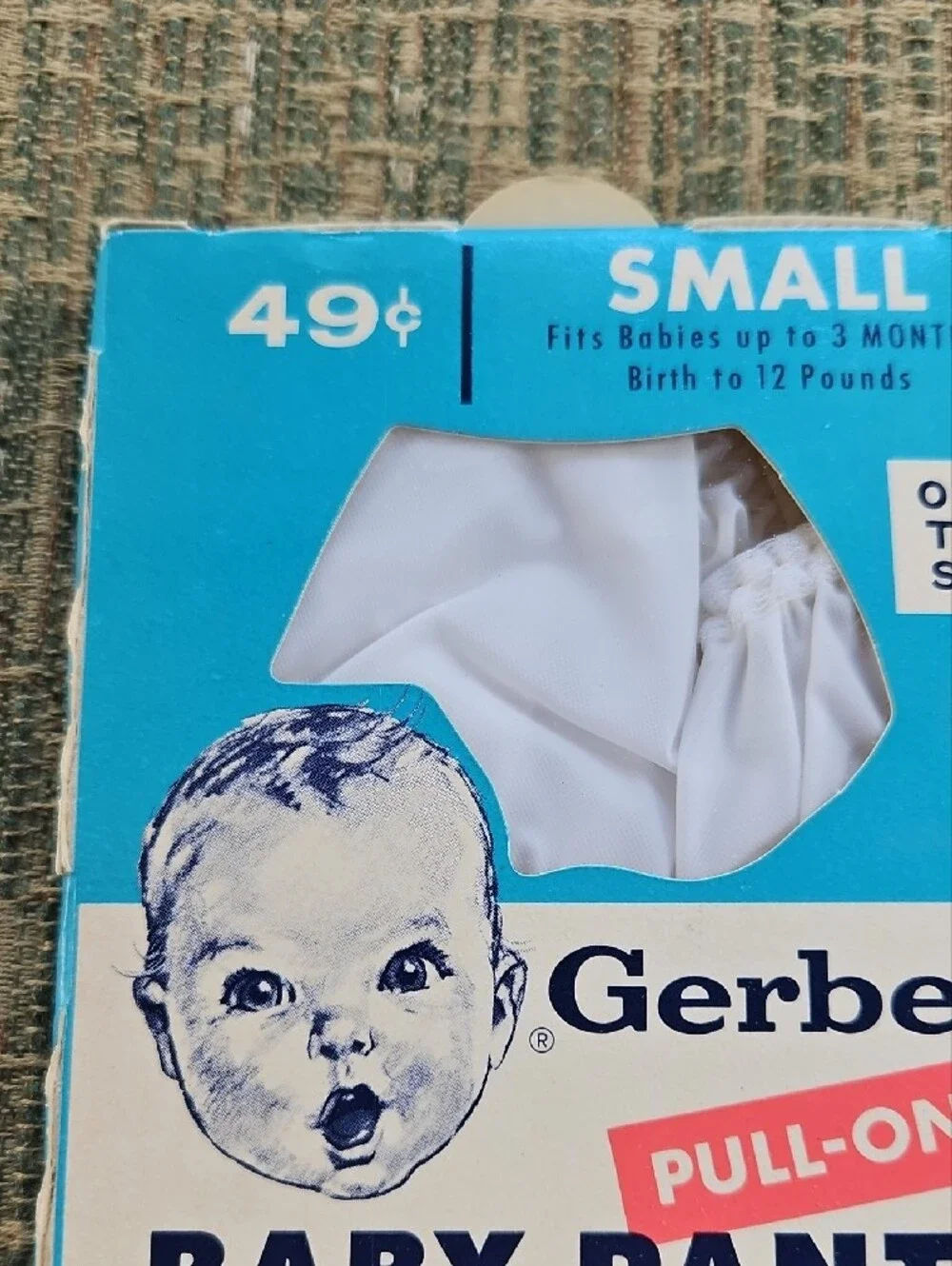 Gerber White Pull-On Baby Pants Diaper Cover - White Waterproof Small